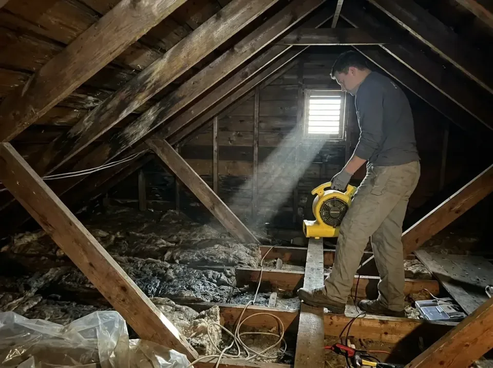 attic-water-damage-drying-proc-007 — frequently asked questions, Emergency Water Extraction & 24/7 Flood Response in Lehigh…
